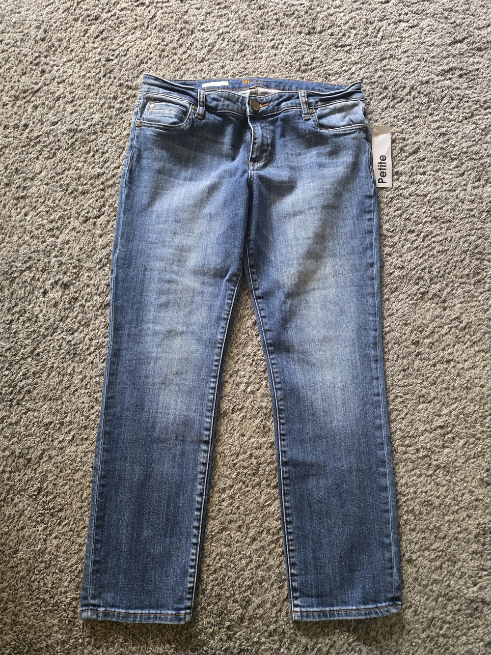 Kut from the Kloth Medium Blue Straight-Leg Petite Jeans